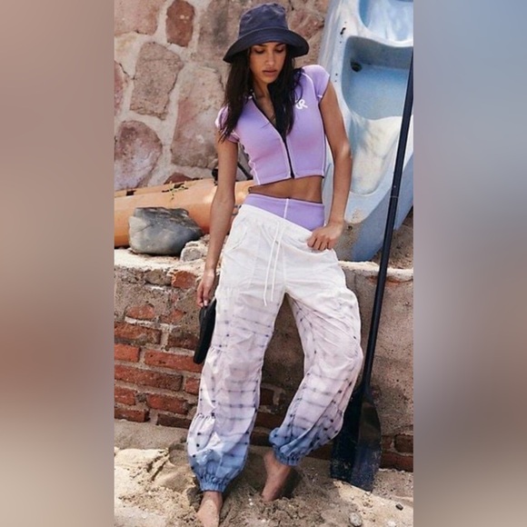 FP Movement by Free People Pants - NWT Free People Movement Printed Set Me Free Nylon Pants Ombre